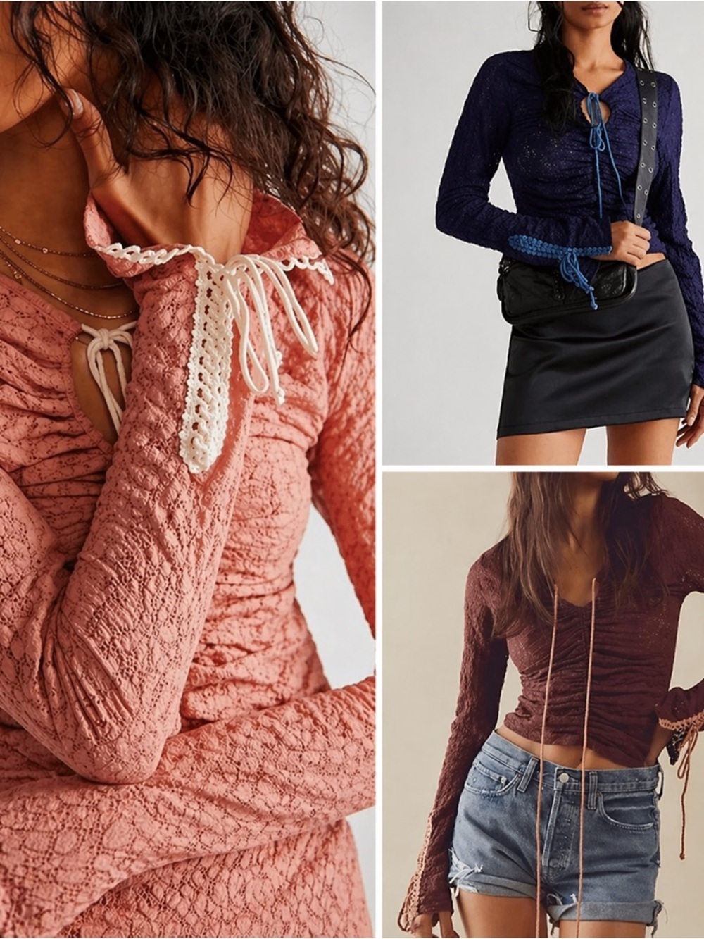 Free People Lilah Top in Dusty Rose